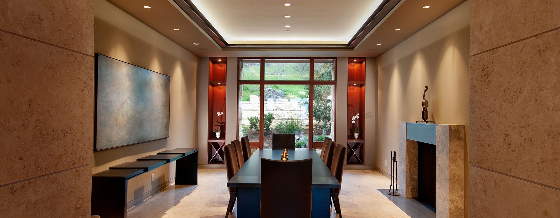dining-1920x750 Modern bronze clad windows in dining room of a home on the Santa Lucia Preserve