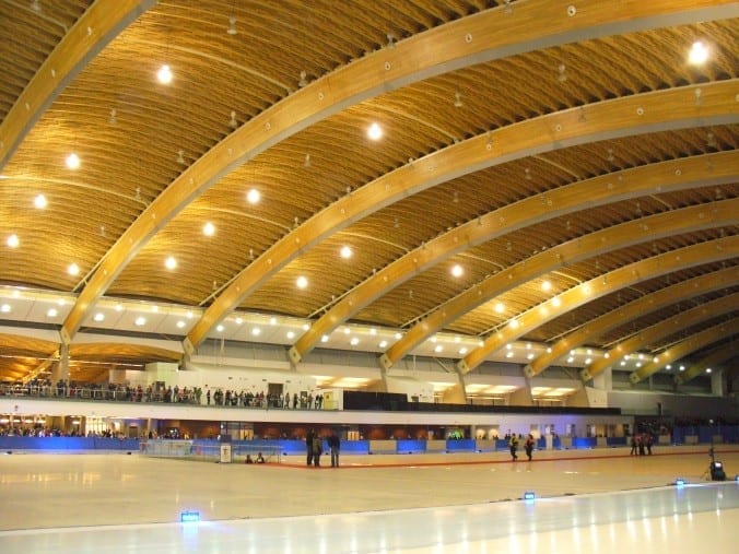 Vancouver’s Olympic Skating Oval: another impressive example of a contemporary wood structure with CLT beams.