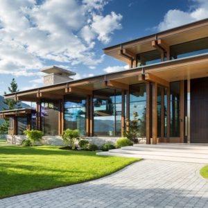 Whister ski chalet Ski chalet with steel windows