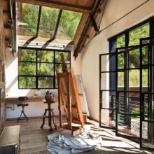 Steel french doors in the Candice Miller Art Room