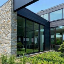 Thermally broken bronze windows with dark patina Architectural bronze windows with dark patina