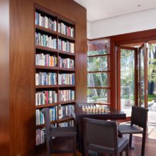 Wood and glass bifold doors