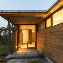 Wooden hinged entry door