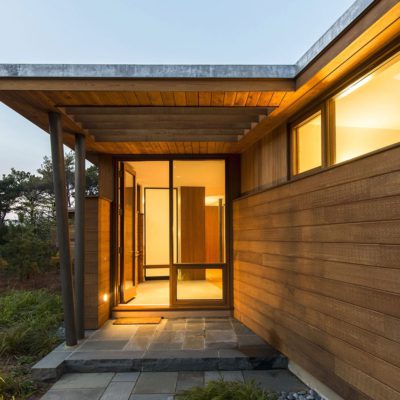 Wooden hinged entry door