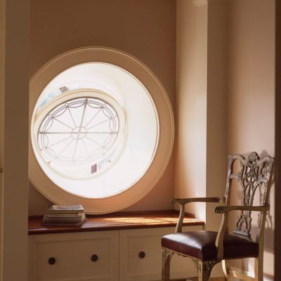 Round architectural window Round architectural shaped window