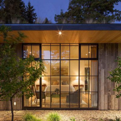 Wood residential storefront window wall Wood residential storefront window wall