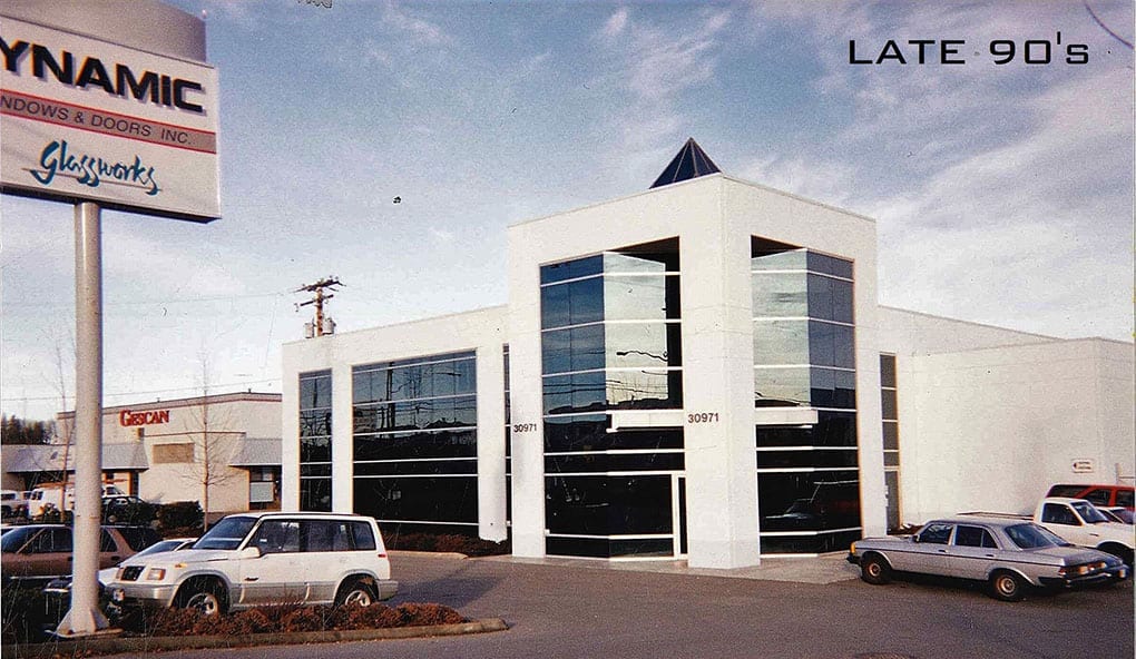 Dynamic Windows & Doors Abbotsford location in the late 90's