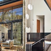 Riparian Retreat Aluminum thermally broken windows frame forest views