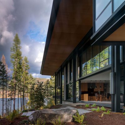 Open guillotine window designed by Olson Kundig