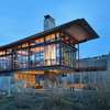 Modern mountain home with steel windows