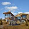 Mountain home with modern steel windows