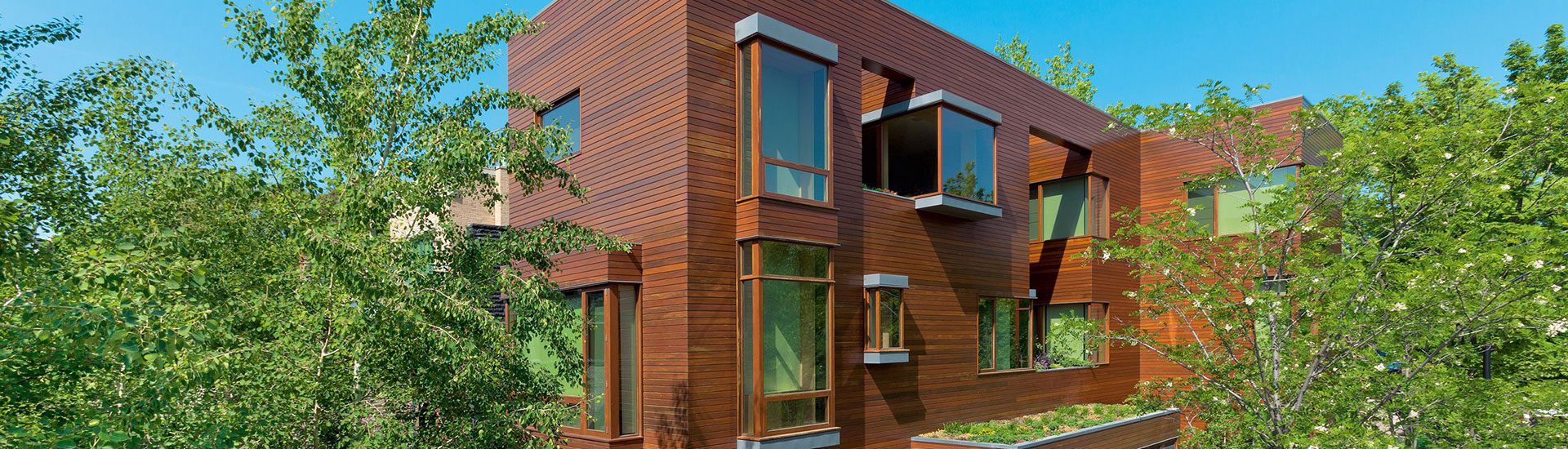 Oz Park residence with contemporary wooden windows