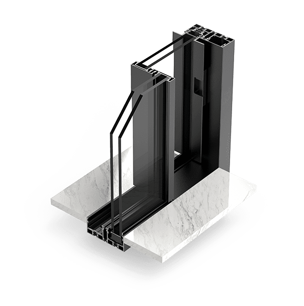 Aluminum sliding glass door profile
